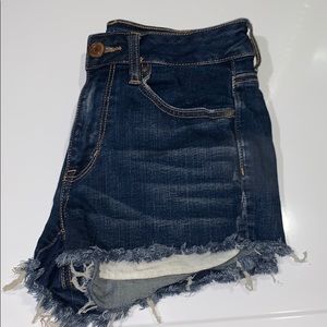 Dark wash jean shorts